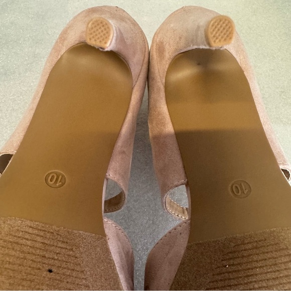 Charlotte Russe Heels Pointy Lace-up Stiletto Mauve Dusty Pink Size 10M - Picture 7 of 12